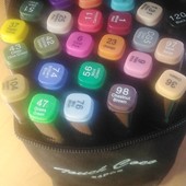 Набор спиртовых маркеров Touch Coco 24 цвета для рисования и скетчинга