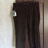 Брендовые новые мужские коттоновые брюки из микровельвета р.42-31.