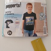 2 футболки на хлопчика Pepperts 134/140