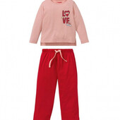 Піжама лонгслів/штани для дівчинки lupilu 86-92 см 12-24 місяців червоний