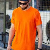 ⇑ Базова футболка з бавовни, помаранчева, розмір М