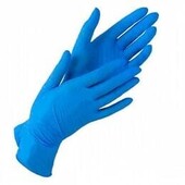 Нітрилові рукавички – одноразові неопудрені розмір "L" блакитні, 25 пар.(50 шт.)