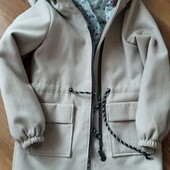 ✳️ Шикарне демісезонне бежеве пальто для дівчинки, розмір 152