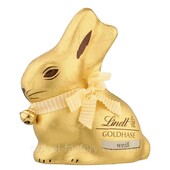Великодній кролик Lindt Goldhase з білого шоколаду, 100g