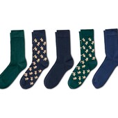 ⚙Лот 1 пара⚙Дуже якісні чоловічі шкарпеткиTchibo (Німеччина), р:44-46 сині з пряниковим чоловічком