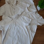 Білі футболки поло 134-146см