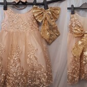 Шикарное платье сарафан +декор+повязка для Принцесски! на рост до 104, может до 110...есть нюанс