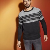 Теплий светр пуловер 14% вовна чоловічий livergy євро розмір Л 52/54.