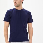 Базова футболка з бавовни темно-синя, розмір L
