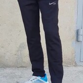 Мужские спортивные штаны р 50-58, цвет черный, двунитка