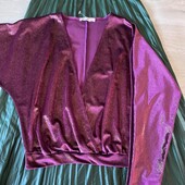 Велюровая нарядная блуза с блёстками