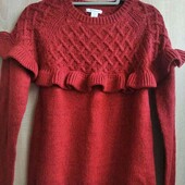 Primark брендовый теплый вязаный свитер на подростка на рост 152/158