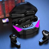 Ігрові геймерські навушники бездротові Bluetooth TWS X15 стерео гарнітура з мікрофоном зарядним кейс