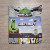 Minecraft! Трикотажная футболка для мальчика! 122/128! Лот 5601