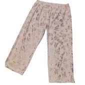 ❤Брендовые,натуральные,свело пудровые плюшевые с золотым принтом тёплые штаны новые❤Англия.5xl-7xl