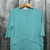 Блузка бирюзового цвета на женщину XL/XXL,см.замеры