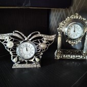 Маленькие металлические часы серебряного цвета Арка, бабочка, миниатюра