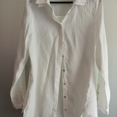 Блузка белая комбинированная