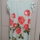 Літнє легке плаття розмір 50-52. Колір голубий. Нове без бірки