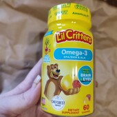 L'il Critters , омега-3, зі смаком малини та лимонаду, 60 жувальних таблеток