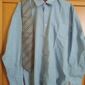 Супер комплект для деловых мужчин: сорочка, Christian Lusso (Италия)+ галстук Peckoowlet (Франция)