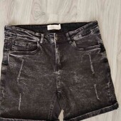 Janina брендовые женские джинсовые шорты цвет под мрамор графит размер S M