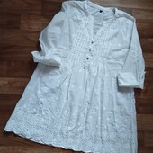 Шикарна білосніжна блуза- туніка ❤️❤️❤️ ( М)