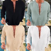 Мужские рубашки натуральная ткань муслин на выбор