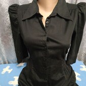 Платье чёрного цвета(фото не передаёт) из сатина на женщину S/M,см.замеры