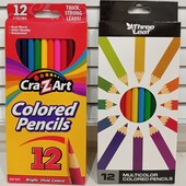 Нові імпортні кольорові олівці. 12 штук в упаковці, в лоті 1 упаковка.