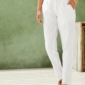 Жіночі лляні брюки білі Esmara 34,36,40,44