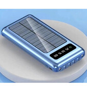 Портативний зарядний пристрій на 10000mAh, на сонячній батареї. Колір: синій