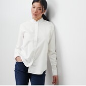 Біла блуза - сорочка з оборками, якісний поплін від tchibo(німеччина) розмір 40 евро=46-48