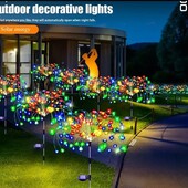 Садовий ліхтар-феєрверк на сонячних батареях,490 світлодіодів,8 режимів освітлення. В лоті 1 шт