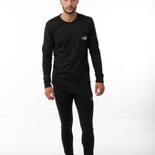 Термобелье the north face н3051 флисовый начес комплект брюки и кофта мужской tnf -20°с черный