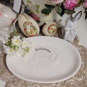 Блюдо Bona сервірувальне Ceramic Тоскана Family Delicious 27*19 см з об'ємним малюнком, порцеляна