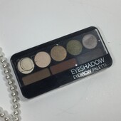 Набор теней для 5 для глаз и 3 для бровей lcf pallete eyeshadow eyebrow есть кисточка н4542