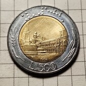 Монета Італії 500 лір 1987