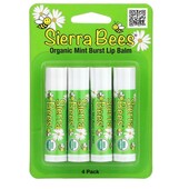 Органічні бальзами для губ зі смаком м яти, 4 шт. в упаковці по 4,25 г