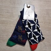 Fun socks! Трикотажні круті високі чоловічі шкарпетки 41-46 розмір 2 пари! Лот 132