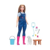 Барбі ветеринар з ягням Barbie careers playset, 65th anniversary farm veterinarian set оригінал