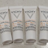 Vichy, солнцезащитный невесомый флюид против признаков фотостарения кожи лица, SPF50+, 4 по 3 мл