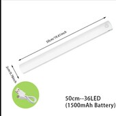 Usb led лампа с аккумулятором 50 см 36 диодов 1500мАч