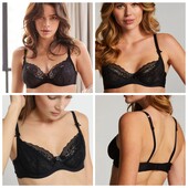 Hunkemoller! Мереживний жіночий бюстгальтер на кісточках 90Ф black! Лот 11