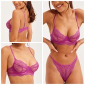 Hunkemoller! Мереживний жіночий бюстгальтер на кісточках 70Д wild aster! Лот 405