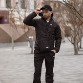 Трійка! Комплект чоловічий: куртка аctive TNF чорна + штани tnf чорні. Барсетка tnf у подарунок!