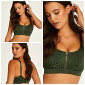 Hunkemoller! Комфортний жіночий топ-бюст з мереживом і застібкою спереду Xs розмір! Лот 23