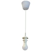 Светильник подвесной лофт E27 220В белый с Led-лампой 10W, провод 1м