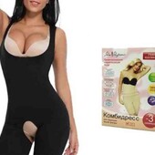 Комбидрес утягивающий для коррекции фигуры Slim shapewear. Размер: S/M черный