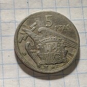 Монета Іспанії 5 песет 1957